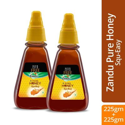 Zandu Pure Honey Squ-Easy (Pack of 2 x 225 gm) - Honey