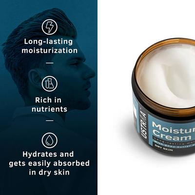 Ustraa Men's Moisturising Cream - Shea Butter & Olive Oil (Dry Skin) 100 gm - Face Moisturizers