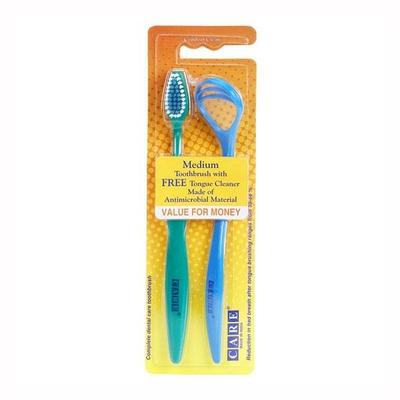 Care Comfort Clean Toothbrush with Tongue Cleaner - Toothbrushes