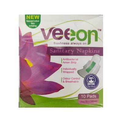 Veeon Sanitary Napkin Ultra Slim (280 mm) 10's - Sanitary Napkins