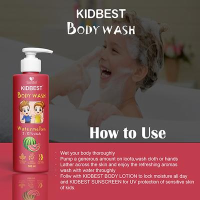 HealthBest Kidbest (3-13 Years) Body Wash - Watermelon Flavour 500 ml - Baby Body Wash