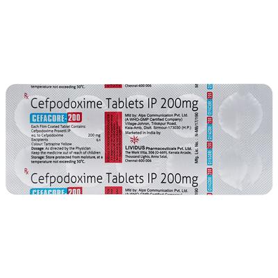 CEFACORE 200 Tablet 10's - Bacterial Infections-Cep