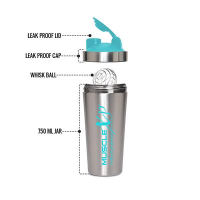 MuscleXP Classic XP Gym Shaker - Blue 750 ml - Gym Accessories