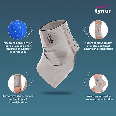 Tynor Ankle Wrap (Neoprene) (One Size) (J 16) - Ankle/Foot Supports
