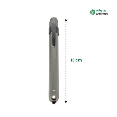 Sahyog Wellness Metal Mini Medical Pocket Pen Torch (White Light) - Silver - Health Monitoring Devices