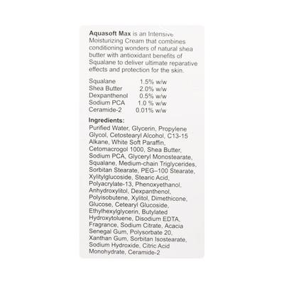 Aquasoft Max Intensive Moisturising Cream 150gm - Dry Skin-Emo