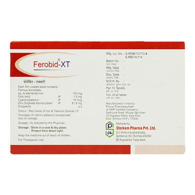 FEROBIN XT TABLET 10'S - Iron Supplement/Anaemia-Vma