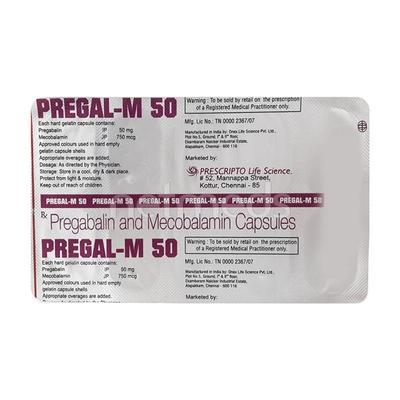 Pregal M 50mg Capsule 10'S - Nootropics And Neurotrophics