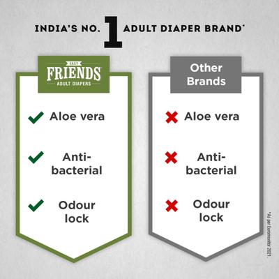 Friends Adult Diaper-Easy (XL) 10's - Adult Diapers & Pads