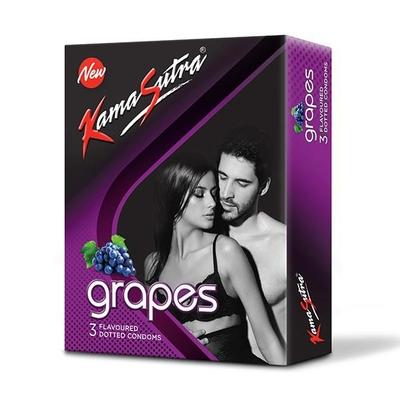 Kamasutra Condoms - Grapes 3's - Plain/Flavoured Condoms