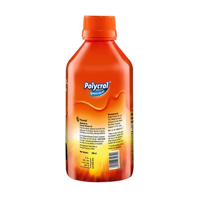 Polycrol Sugar Free Xpress Relief Antacid Antigas Gel - Orange 200 ml - Digestive Health