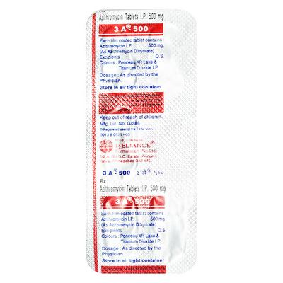 3A 500 Tablet 5's - Bacterial Infections-Mac