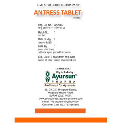 Ayursun Antress Tablet 60's - Speciality Medicines
