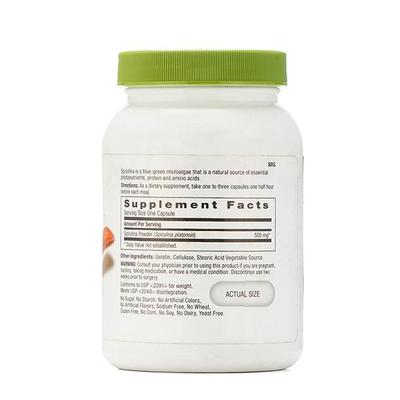 GNC Spirulina Capsules 100's - Herbal Dietary Supplement