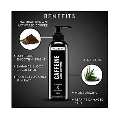 The Real Man Caffeine Coffee Refreshing & Detoxifying Body Wash 200 ml - Shower Gels & Body Wash
