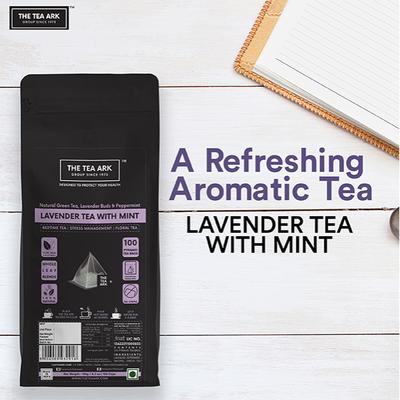 The Tea Ark Organic Tea Bags - Lavender Tea with Mint 100's - Green/Herbal Teas