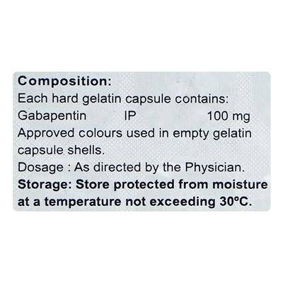 BAGA 100 Capsule 15's - Neuropathic Pain-Dru