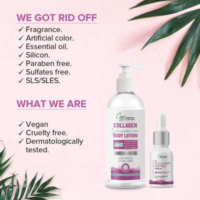 CGG Cosmetics 2% Collagen Serum in Body Lotion 200 ml + Free Collagen Peptide Serum 10 ml - Creams/Oils/Lotions