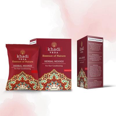 Khadi Veda Herbal Mehndi for Anti Dandruff - Burgundy 100 gm - Henna