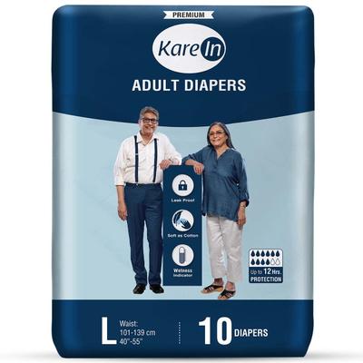 Kare In Premium Adult Diaper Pants (L) (101-139 cm) 10's - Adult Diapers & Pads