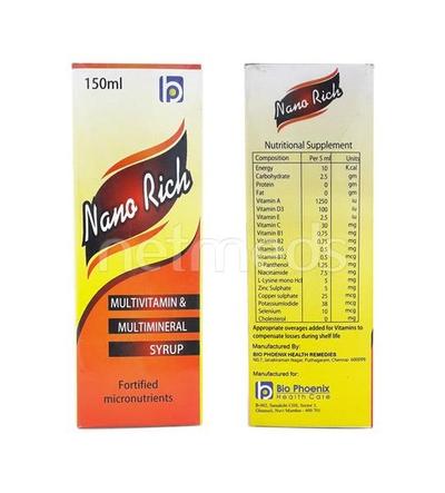 Nano Rich Syrup 150ml - Supplements-Sup