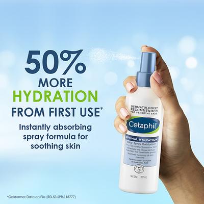 Cetaphil Optimal Hydration Body Spray Moisturizer, Lightweight and Non-Greasy 207 ml - Face Moisturizers