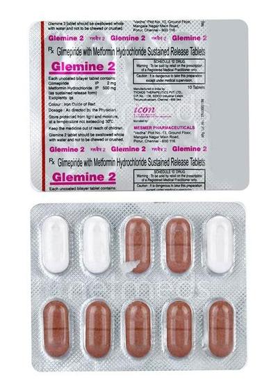 Glemine 2mg Tablet 10'S - Diabetes-Ant