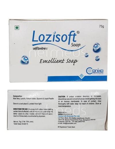 Lozisoft Soap 75gm - Dry Skin-Emo