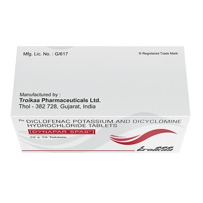 Dynapar Spas Tablet 10'S - Muscle Cramps/Spasticity-Mus