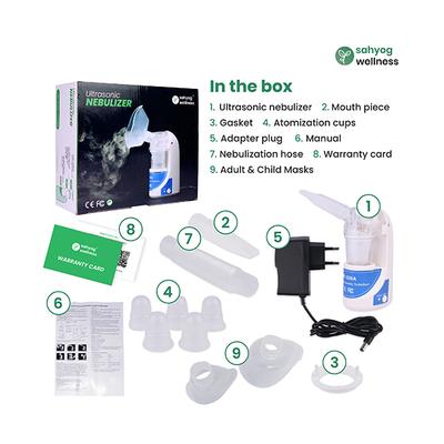 Sahyog Wellness Ultrasonic Nebulizer Machine with Nebulizer Kit (With Children and Adult Mask) - Nebulizers / Vaporizer