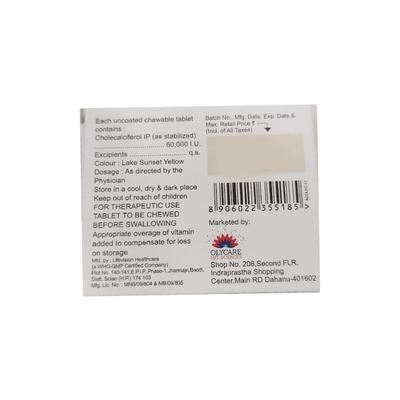 CALCIFIXX D3 Chewable Tablet 4's - Supplements-Vit