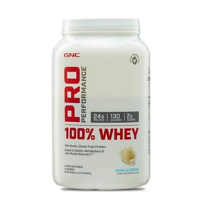 GNC Pro Performance 100% Whey Protein Powder - Vanilla Cream Flavour 2.02 lb (N) - Shaving Creams