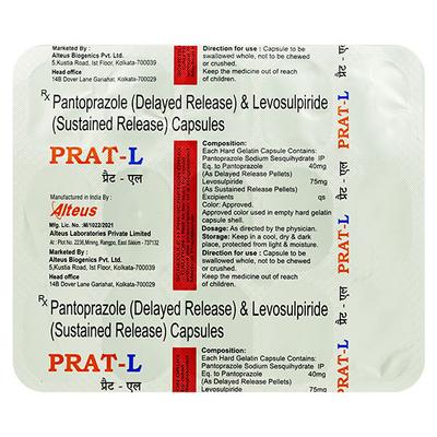 PRAT L Capsule 15's - Ulcer/Reflux/Flatulence-Aaa