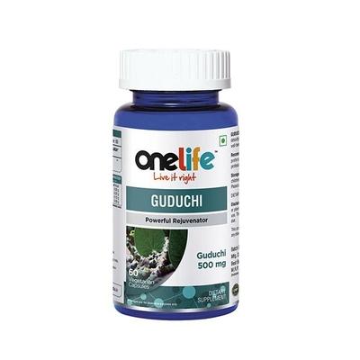Onelife Guduchi (Powerful Rejuvenator) 500 mg Vegetarian Capsule 60's - Herbal Dietary Supplement