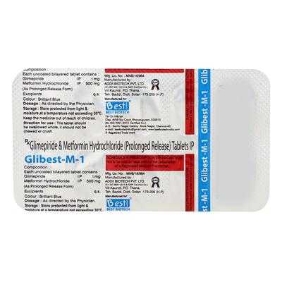 GLIBEST M 1 Tablet 10's - Diabetes-Ant