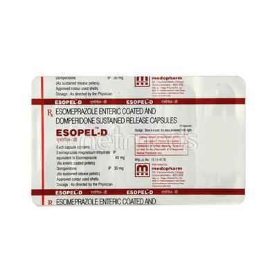 Esopel D Capsule 10'S - Ulcer/Reflux/Flatulence-Aaa