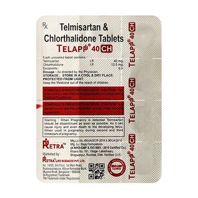 TELAPP 40mg Tablet 10's - Hypertension-Ang