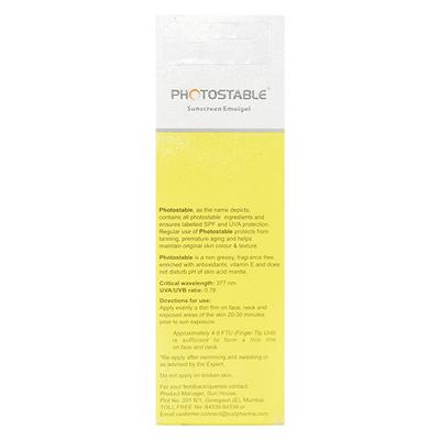 Photostable SPF 40 + PA +++ Sunscreen Emulgel 75gm - Dry Skin-Emo