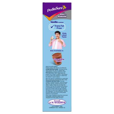Pediasure 7Plus Health Drink Powder - Vanilla Flavour 200 gm (Refill Pack) - Kids Nutrition