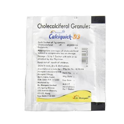 CALCIQUICK D3 60000IU Sachet 1gm - Supplements-Vit
