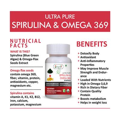 Vringra Ultra Pure Spirulina & Omega 369 Capsules 60's - Health Products