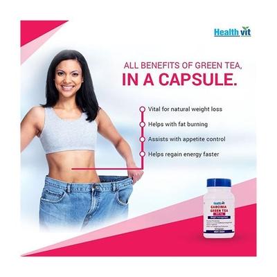HealthVit Garcinia Green Tea 500 mg Capsules 60's - Speciality Medicines