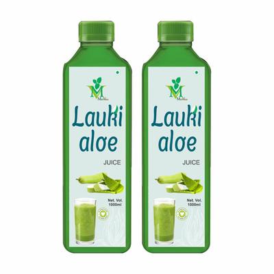 Mint Veda Lauki Aloe Juice (Pack of 2 x 1000 ml) - Herbal Dietary Supplement