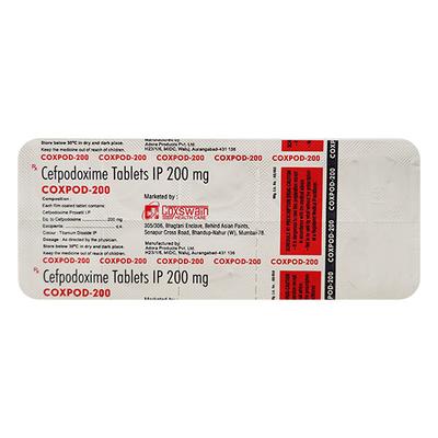 COXPOD 200 Tablet 10's - Bacterial Infections-Cep