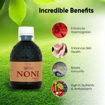 Krishna's Herbal & Ayurveda Noni (Sugar Free) Juice 400 ml - Ayurvedic Juices