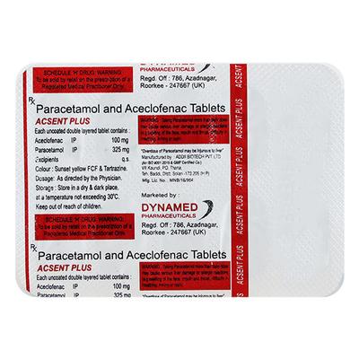 ACSENT PLUS Tablet 10's - Pain relief-Nsa