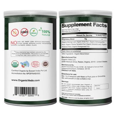 Organic Veda Moringa Max Powder 454 gm - Pure Herbs