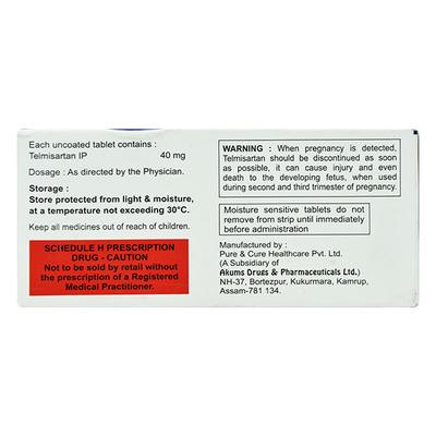DAILYTEL 40mg Tablet 10's - Hypertension-Ang