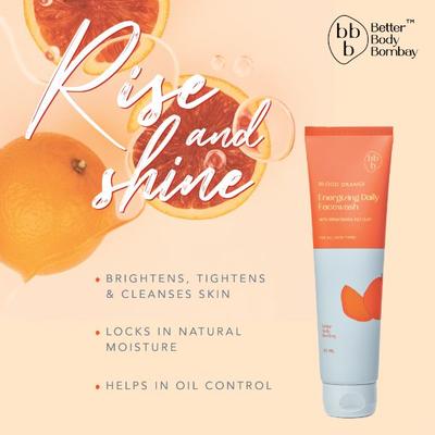 BBB Better Body Bombay Energizing Daily Face Wash- Blood Orange 100 ml - Face Washes