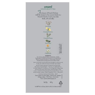 Emami Golden Beauty Talc - Moon Drop 400 gm - Talcum Powders